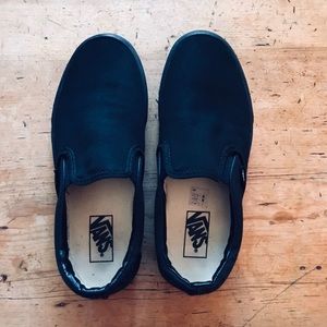 Vans Black Canvas Slip-ons